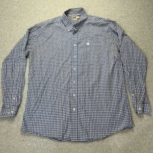 Cinch Shirt Mens XL Blue Plaid Button Up Western Cowboy Casual Long Sleeve